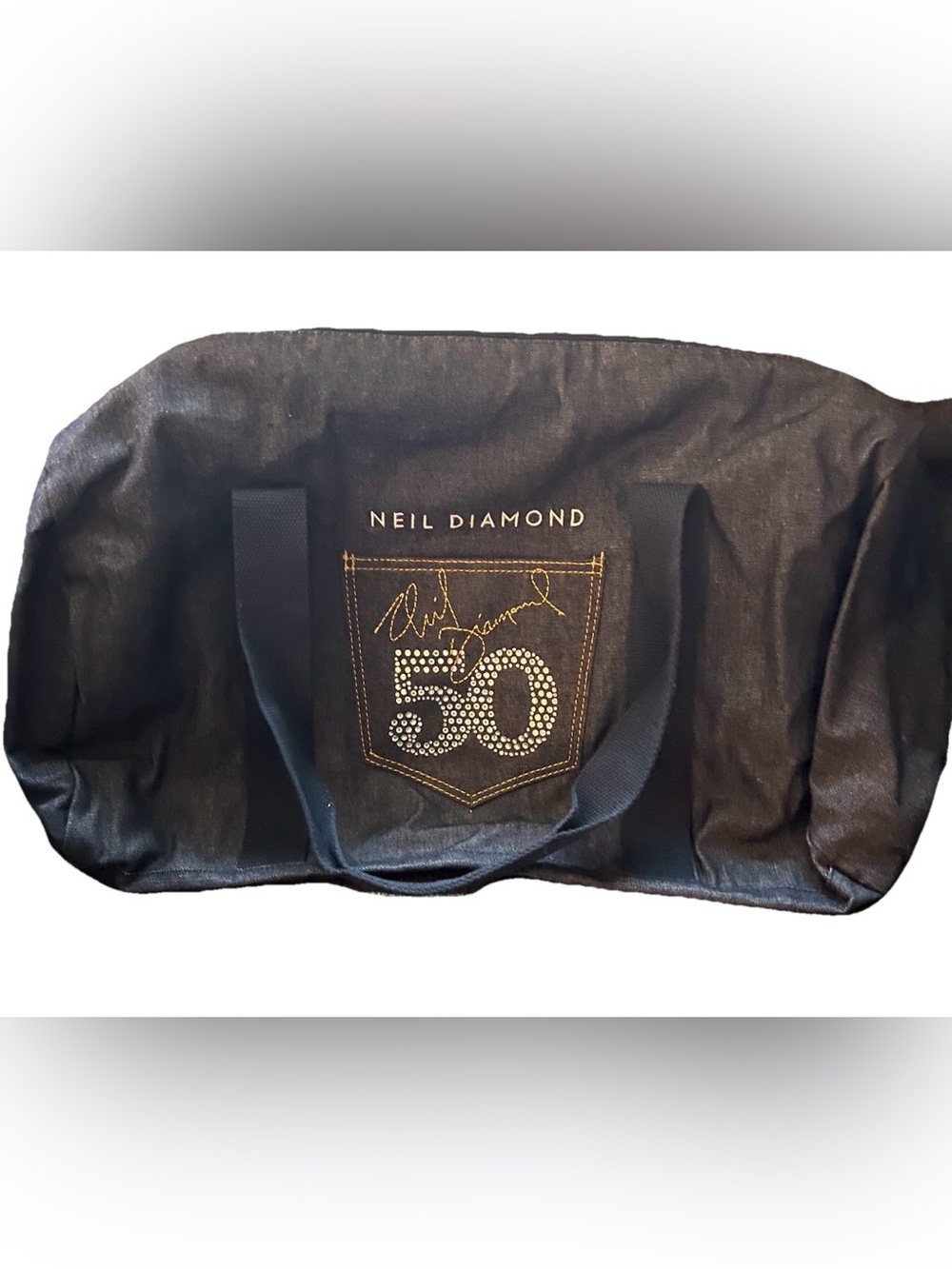 Black 50th Anniversary Travel Tote Neil diamond